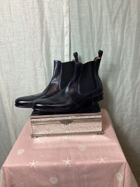 Donum Mens Leather Chelsea Boots; Size: 15